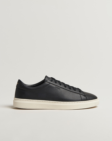 Homme | Baskets | BOSS BLACK | Kieran Grained Leather Sneaker Black