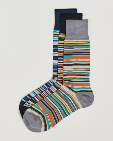 Homme | Nouveautés | Paul Smith | 3-Pack Signature Striped Socks Multi