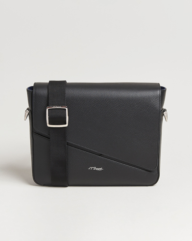 S.T. Dupont Neo Capsule Messenger Bag Black Grained – Zwart