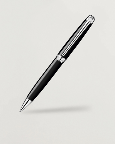 Caran d'Ache Caran d' Ache Léman Ballpoint Pen Ebony Black/Silver Plated – Zwart