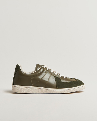 Sweyd Nappa/Suede Army Trainer Green – Groen