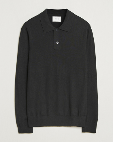 Homme | NN07 | NN07 Serge Wool Knitted Polo Black