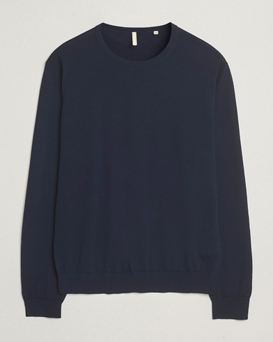 Sunflower Merino Crew Neck Navy – Blauw