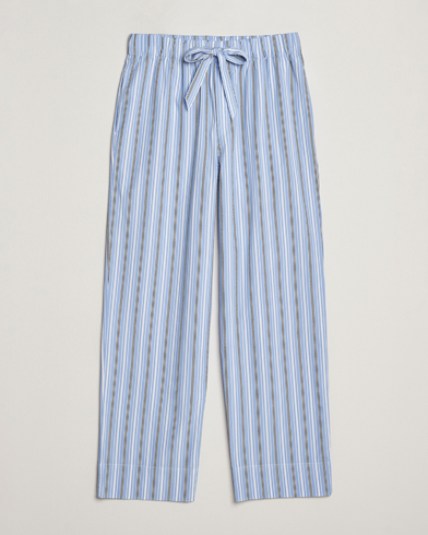 Tekla Poplin Pyjama Pants Stave Stripes – Bleu