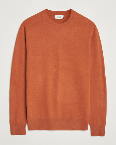 Altea Wool/Cashmere Crew Neck Pullover Orange – Oranje