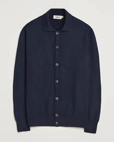 Altea Merino Wool Cardigan Navy – Blauw