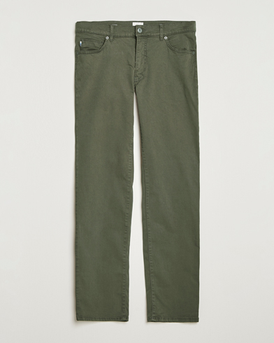 Brax Cadiz Cotton Satin 5-Pocket Pants Olive – Groen