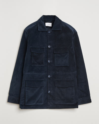 Eton Corduroy Field Jacket Navy – Bleu