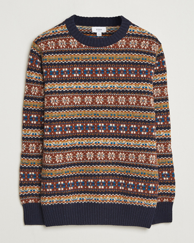 Homme | Eton | Eton Wool Knitted Fair Isle Sweater Multi