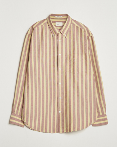 Gant Relaxed Fit Striped Heritage Oxford Shirt Modern Rust – Geel