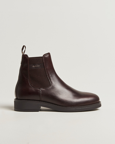 GANT Prepdale Leather Chelsea Boot Dark Brown – Bruin
