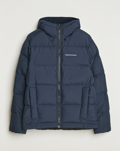 Peak Performance Rivel Down Hooded Jacket Blue Shadow – Bleu
