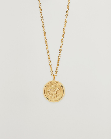 Tom Wood Coin Pendant Necklace Gold – Goud