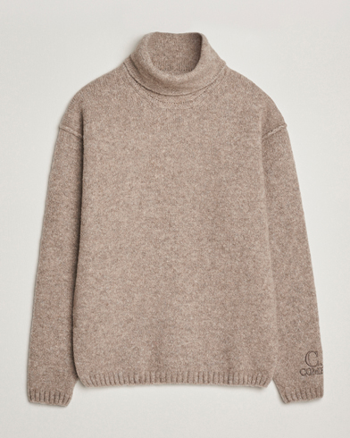 Homme | C.P. Company | C.P. Company Merino Extra Fine Knitted Polo Taupe