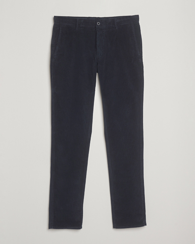 Incotex Slim Fit Leisure Cord Slacks Navy – Blauw