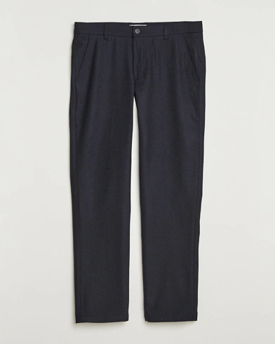 LES DEUX Como Reg Wool Pants Dark Navy – Blauw