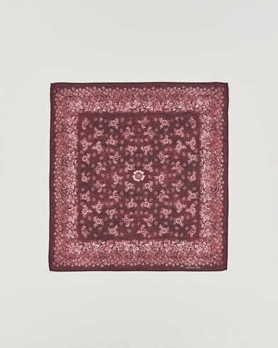 Massimo Alba Hanky Cotton Handkerchief Burgundy – Rood