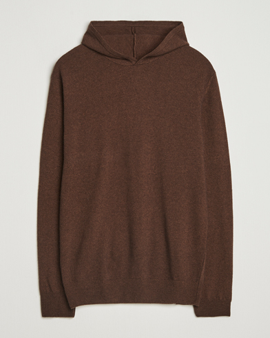 Oscar Jacobson Pascal Wool/Cashmere Hoodie Brown – Bruin