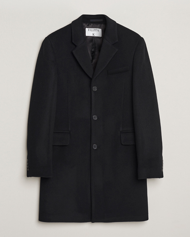 Filippa K William Wool Coat Black – Zwart