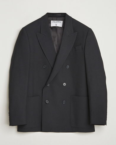 Homme | Filippa K | Filippa K Michael Wool Double Breasted Blazer Black