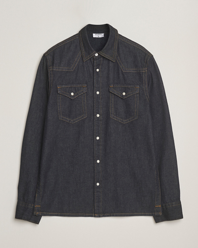 Filippa K Western Denim Shirt Rinsed Blue Wash – Bleu