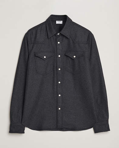 Homme | Filippa K | Filippa K Western Wool Shirt Anthracite Melange