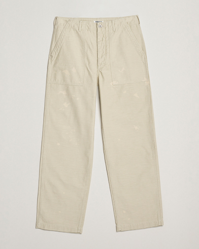 Homme | Auralee | Auralee Bleached Satin Baker Pants Ivory