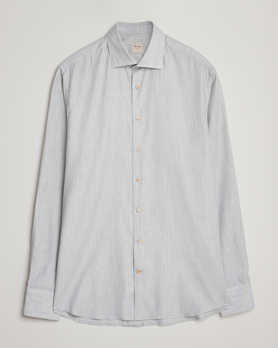 Stenströms Regular Fit Brushed Mini Herringbone Shirt Grey – Gris