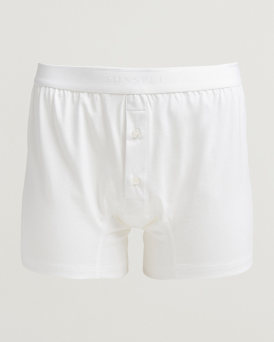 Sunspel Superfine Two Button Cotton White – Blanc