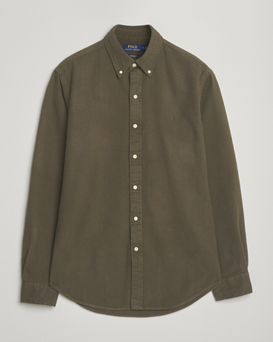 Homme | Polo Ralph Lauren | Polo Ralph Lauren Custom Fit Brushed Flannel Shirt Ranger Green