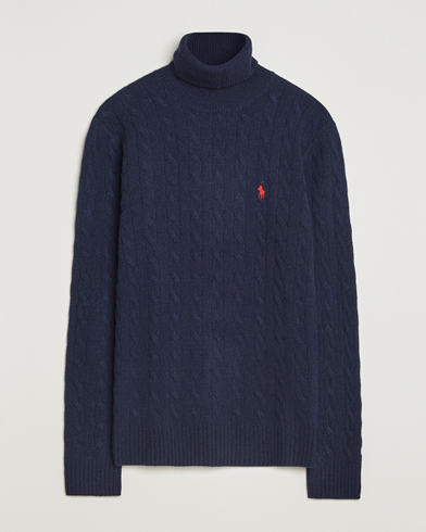 Polo Ralph Lauren Wool/Cashmere Rollneck Hunter Navy – Blauw