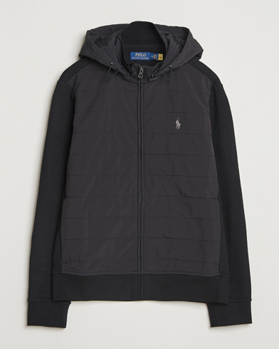 Homme | Polo Ralph Lauren | Polo Ralph Lauren Hybrid Jacquard Full Zip Hoodie Polo Black