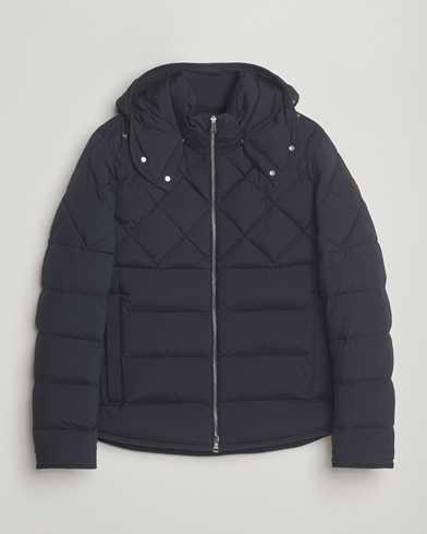 Heren | Moncler | Moncler Cecaud Down Biker Jacket Navy