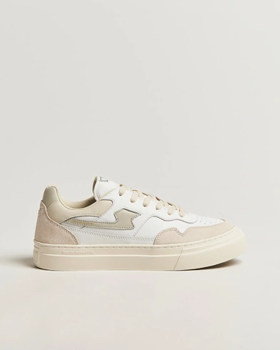 Stepney Workers Club Pearl S-Strike Leather/Suede Mix Sneaker Spring White – Blanc
