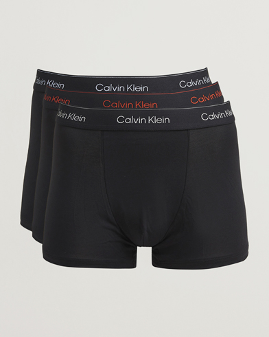 Heren | Calvin Klein | Calvin Klein 3-Pack Icon Cotton Stretch Relaxed Trunk Black