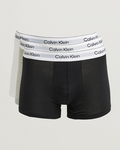 Calvin Klein 3-Pack Icon Cotton Stretch Trunk Grey/Black/White – Grijs