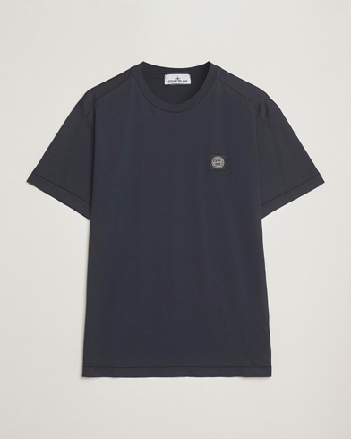 Stone Island Garment Dyed Cotton Jersey T-Shirt Navy – Blauw