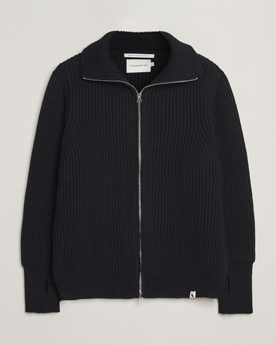 Peregrine Fisherman Merino Zip Cardigan Black – Zwart