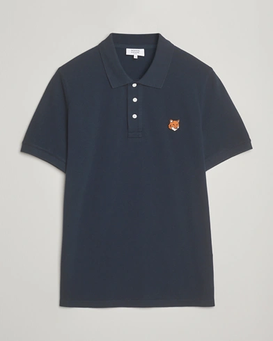 Maison Kitsuné Fox Head Polo Classic Navy – Bleu