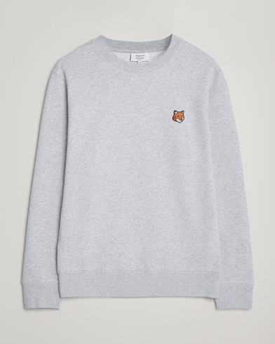 Maison Kitsuné Fox Head Sweatshirt Light Grey Melange – Grijs