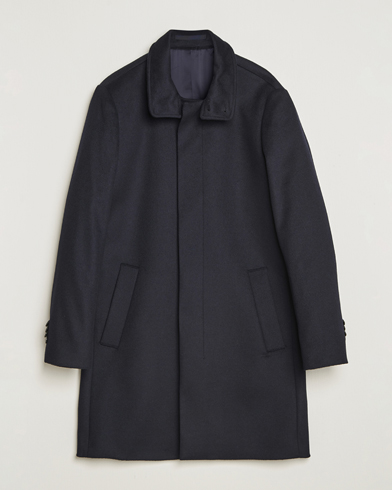 Tiger of Sweden Aleric Wool/Cashmere Stand Up Coat Light Ink – Blauw