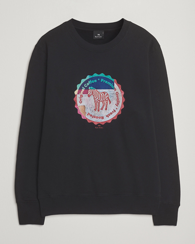 PS Paul Smith Zebra Bottle Top Crew Neck Sweatshirt Black – Zwart