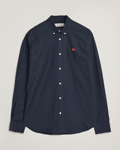 Forét Flag Regular Fit Oxford Shirt Navy – Bleu