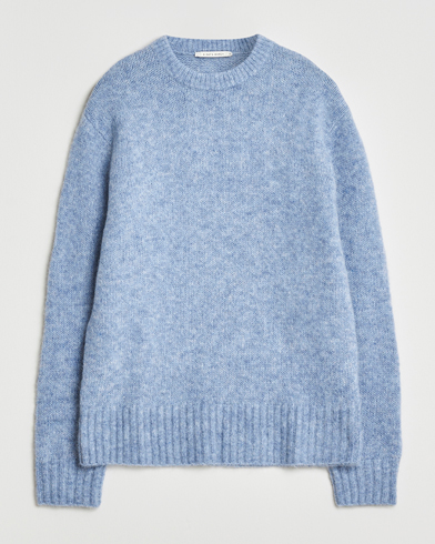 Homme | A Day's March | A Day's March Tietar Mohair Sweater Light Blue