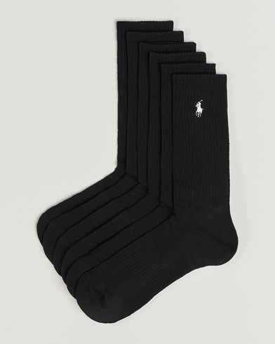 Polo Ralph Lauren 6-Pack Cotton Crew Socks Black – Noir