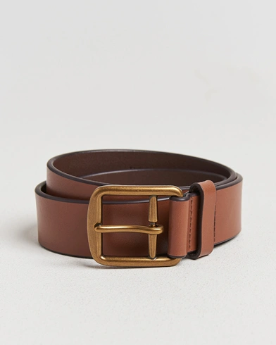 Polo Ralph Lauren Signature Pony Leather Belt Saddle – Bruin