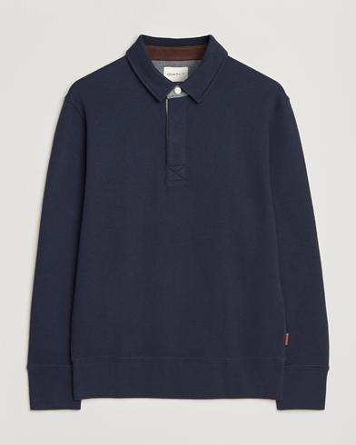 Gant Light Sacker Rib Long Sleeve Polo Evening Blue – Bleu