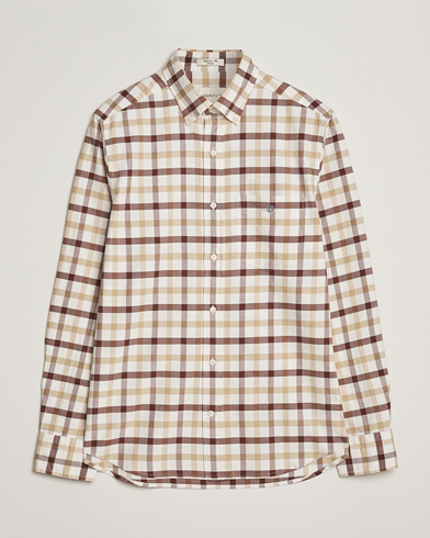 GANT Regular Fit Oxford Checked Shirt Mahogany Brown – Bruin
