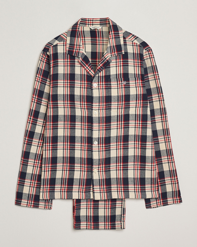 GANT Flannel Checked Pyjama Set Ruby Red – Blauw