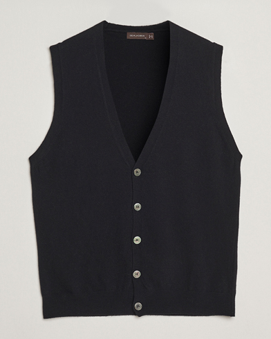 Oscar Jacobson Guiseppe Buttoned Vest Black – Zwart